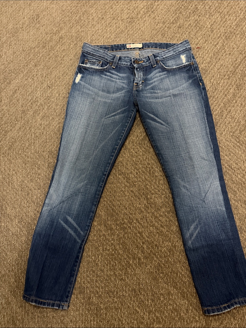 BKE Women's Straight Leg Faded Blue Jeans